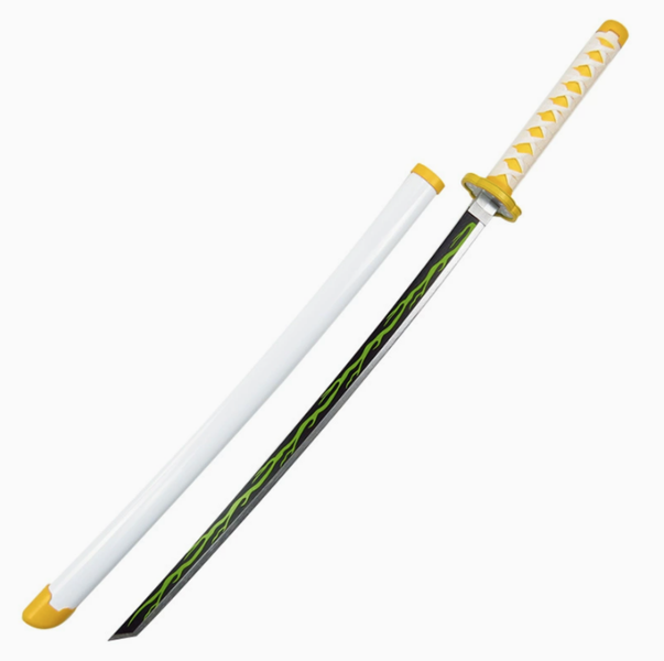 Demon Slayer Zenitsu Agatsuma Nichirin Sword Repica + Sword Stand