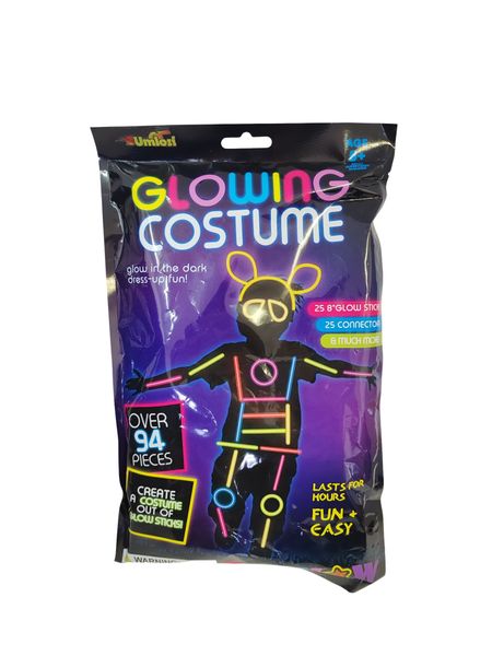 Glow In The Dark Costume Kit - Stick Man - Over 94 Piece Set - Umlozi