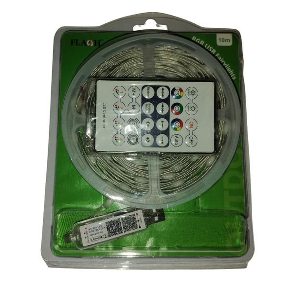 Flash - RGB USB FairyLights with Remote Control - 10m