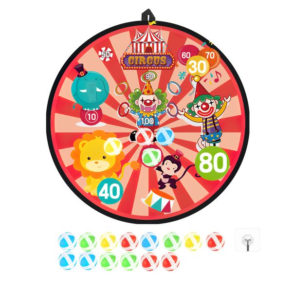 14" Kids Dart Board with Sticky Balls