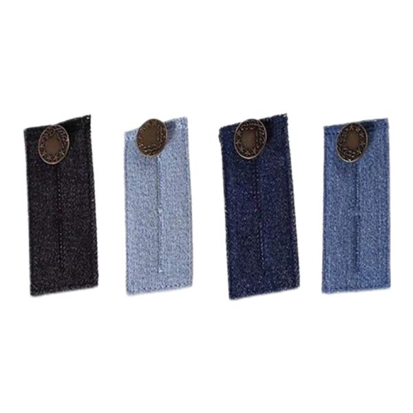 Jeans Button Waist Extender Set - 4 Piece Mixed Colours