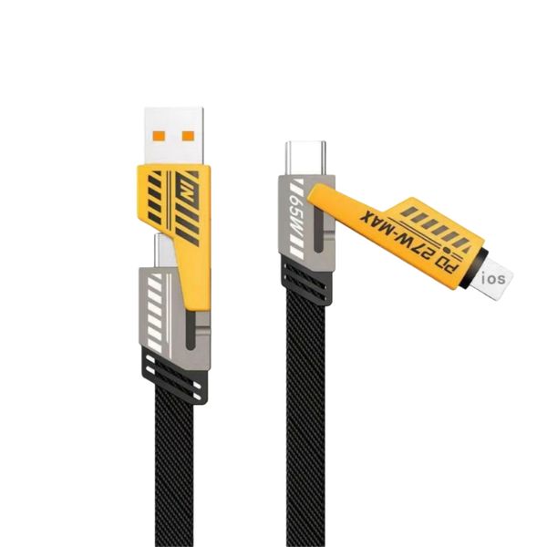 4-in-1 Super Fast Cable PD 27W/65W Nylon Compatible with iPhone 15