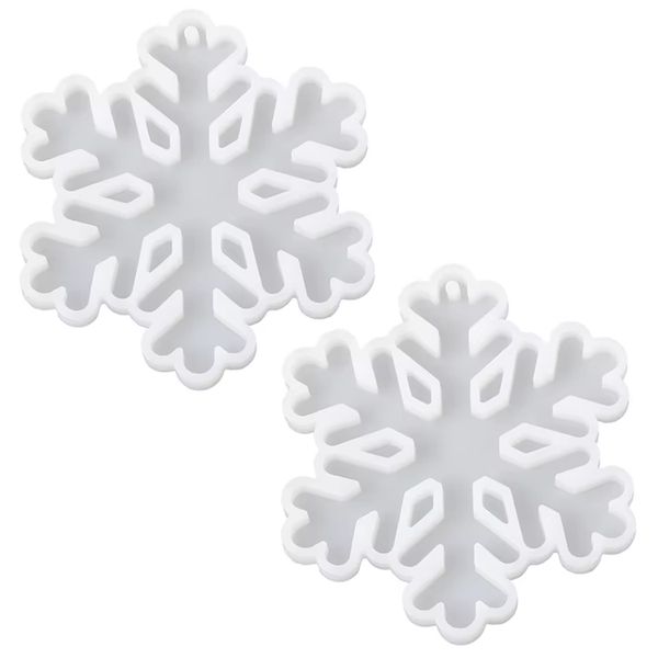 Christmas Snowflake Pendant Epoxy Resin Mold - Pack of 7