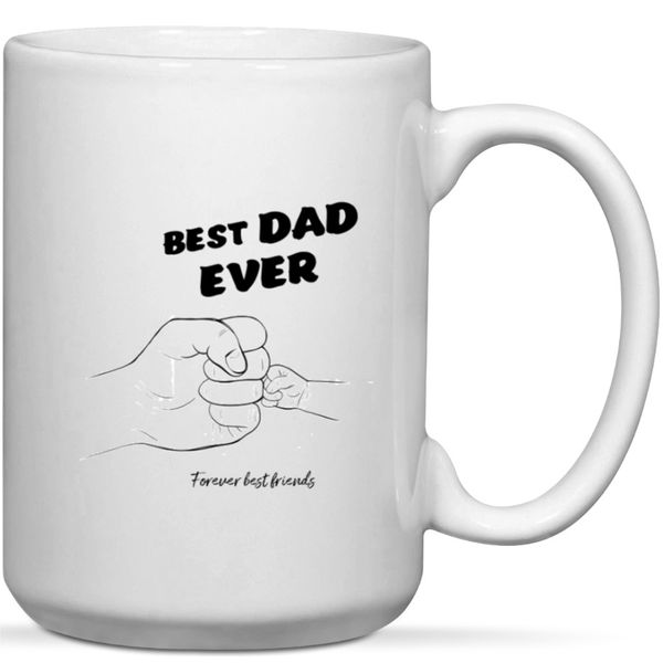 Best Dad Ever Best Friends 1 Kid Birthday Father's Day Christmas Gift Mug