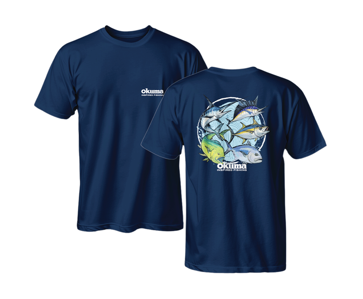 Okuma Fishing T-Shirt Game Fish - Navy