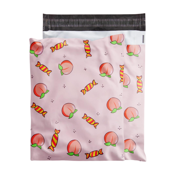 Adhesive Gift Bag Peach Candy Print image