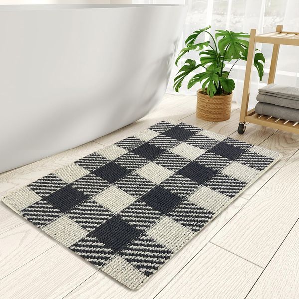 Non Slip Super Water Absorption and Soft Bathroom Rugs - Size : 50cm x 80cm