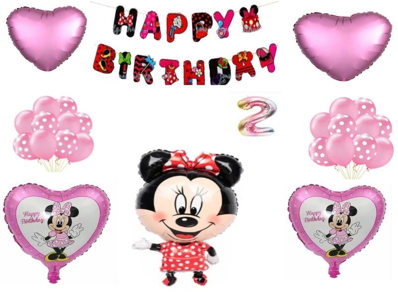 Minnie Mouse Birthday Decoration for 2 Year