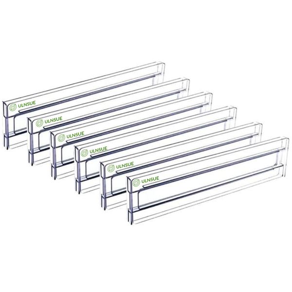 ULNSUE 6 Pack Adjustable Drawer Organizers Expandable Dresser Organizer