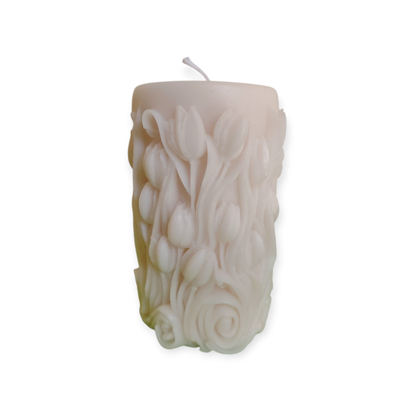 White wax unscented candles 10 cm -5,5 cm