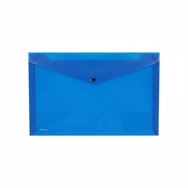 Marlin A4 Blue PVC Carry Folder with Stud Closure