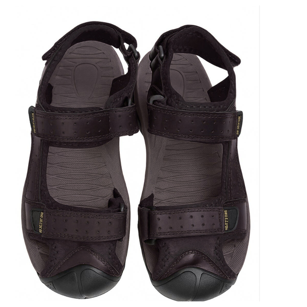 Powerland Leather Hiking and Beach Sandals with Adjustable Hook &amp; Loop Straps