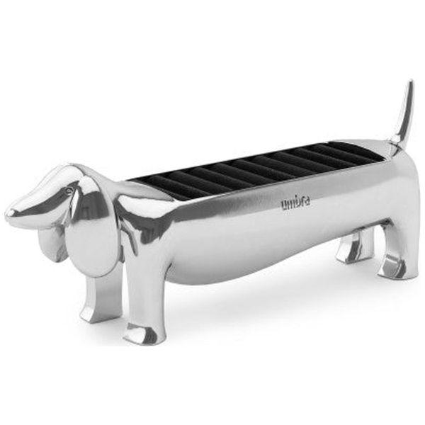 Umbra Dachsie Dachshund Ring Holder Chrome Metal Jewellery Stand
