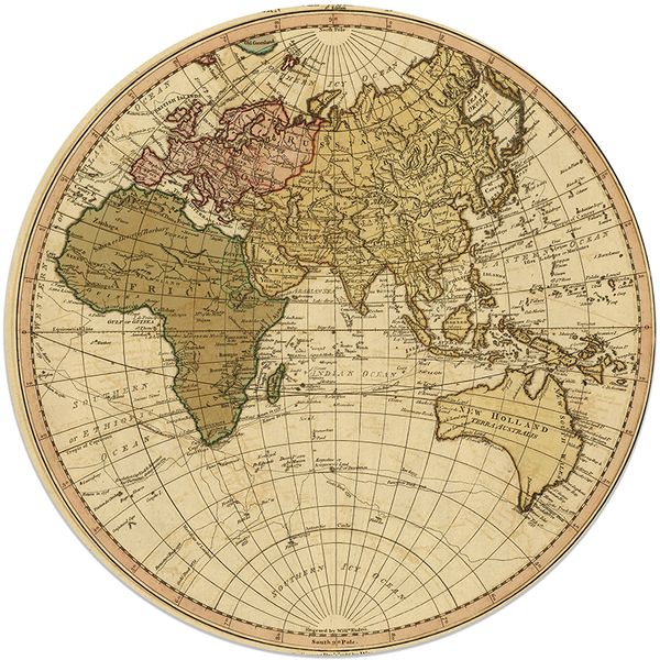 Robin Sprong Wall Decal Antique Map Set 1000 x 1000mm