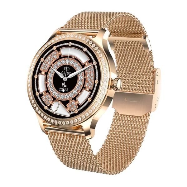 Elegant smart watch for Women, Health and Fitness Tracker Gold Colour