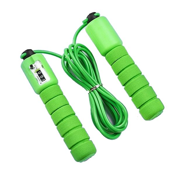 Digital Skipping Rope Adjustable Speed With Counter - Green