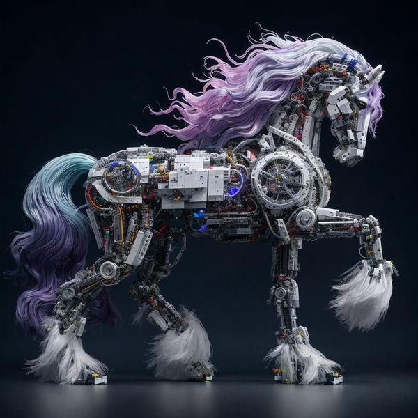 Canvas Wall Art - Futuristic Horse