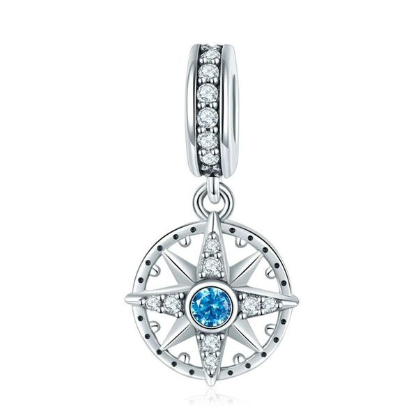 Charms Forever 925 Sterling Silver Nautical Compass Charm by ASR