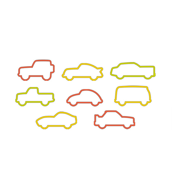 8-Piece Easy-to-Clean Non-Stick Cars Cookie Cutters Set