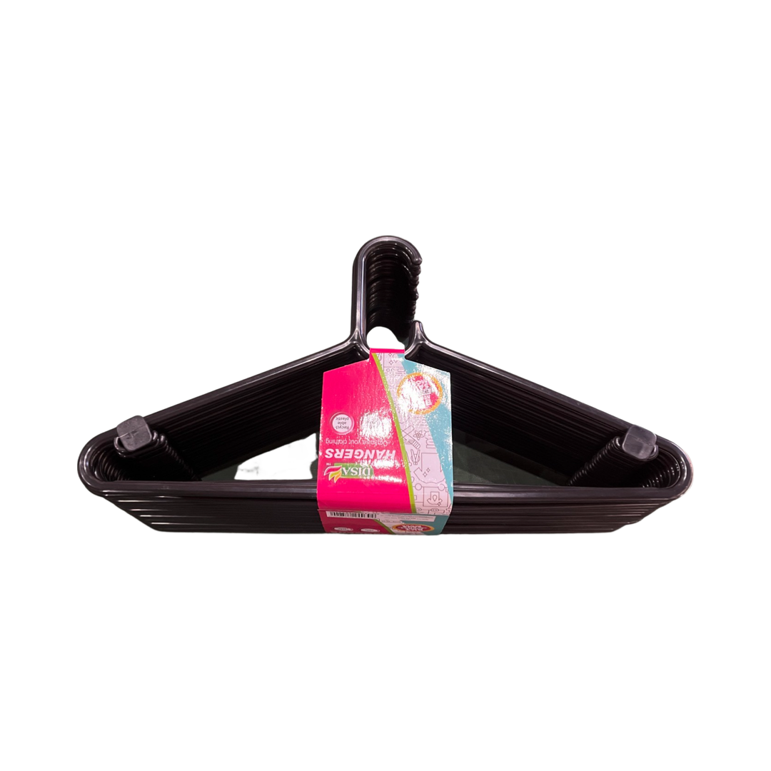20 Plastic Clothing Hangers Black Shop Today. Get it Tomorrow