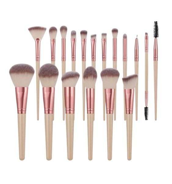 18 Piece- Multi-Functional Makeup Brush Set - Beige