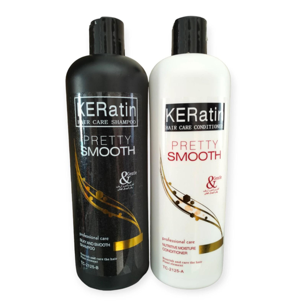 Keratin Pretty Smooth Sulfate Free Shampoo and Conditioner 780ml