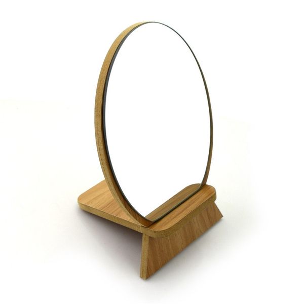 LPS Oval Standing Cosmetic Makeup Travel Desk On-the-go Mirror