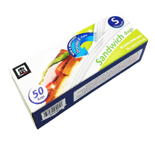 FI Double Zipper Sandwich Bags