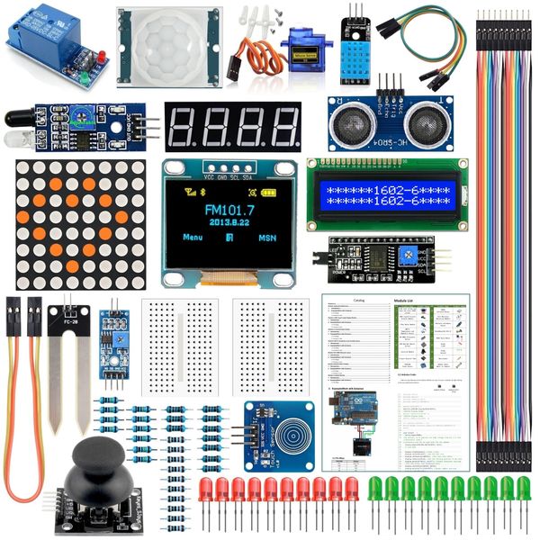 AOQDQDQD Module Sensor Kit For Arduino with 0.96" OLED