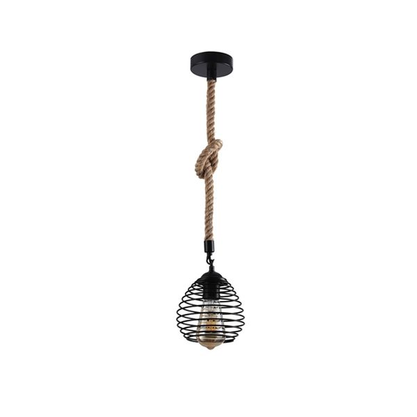 DrLight Rope &amp; Coil Single Pendant with E27 Holder