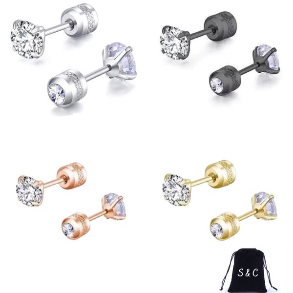 S &amp; C Quartet Elegance: Four-Toned Earring Collection