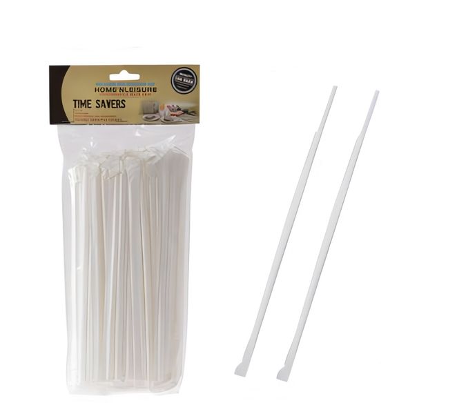 Individually Wrapped Reusable Plastic Straws 100 Piece - 10 Pack