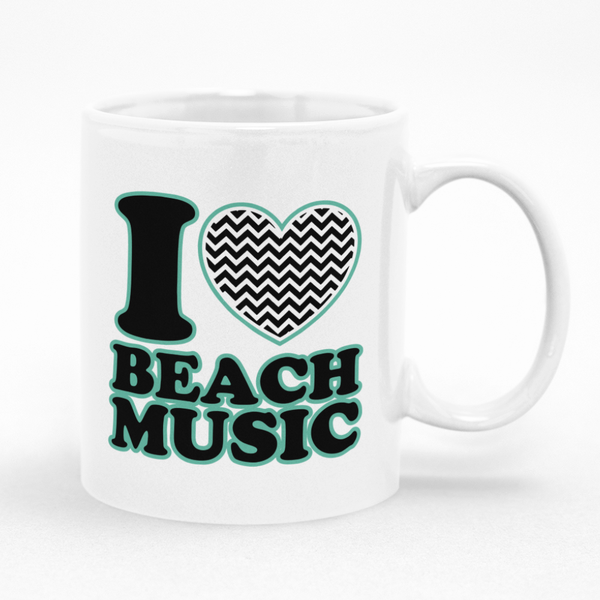 I Love Beach Music Mug