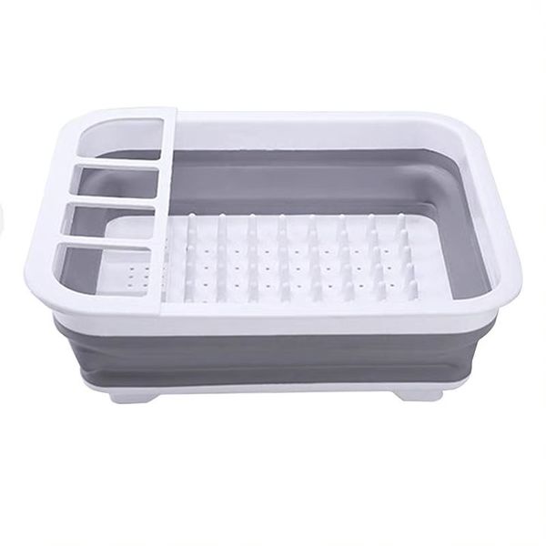 Collapsible Silicone Folding Caravan Dish Drainer Dish Drying Rack
