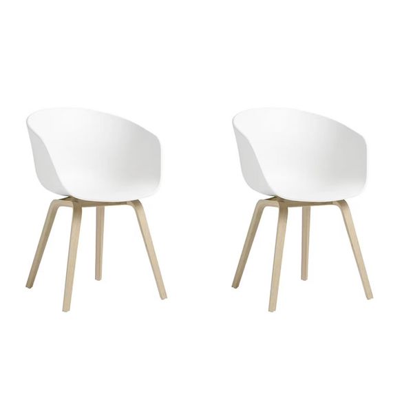 Set of 2 Contemporary Stylish Tub-Shaped Dining Chairs