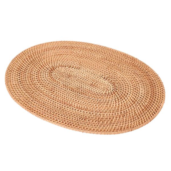 Rattan Woven Placemats Oval Table Mats Non Slip Placemat 30X40cm