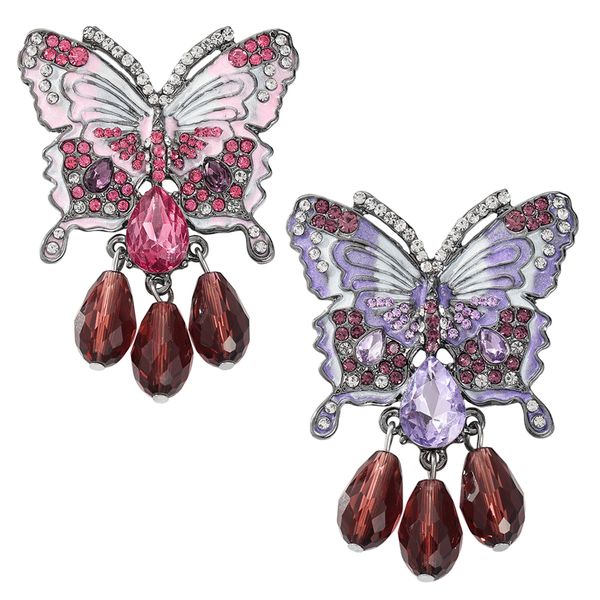 Butterfly Brooch Pin for Women Rhinestone Brooch with Crystal Lapel Pin