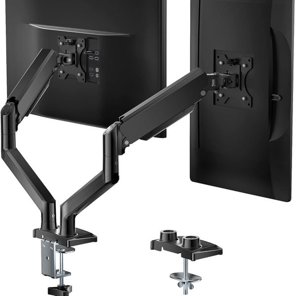 Dual Monitor Mount for Computer Screen 13-34" and Up to 22 lbs