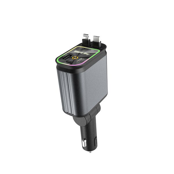 Starry sky lamp 120W super fast charging car charger multi-function digital