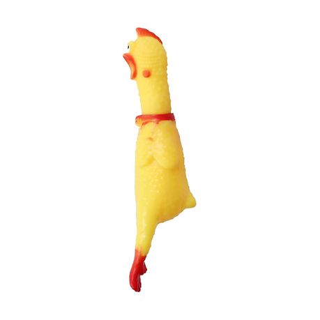 Squeaky rubber hotsell chicken dog toy