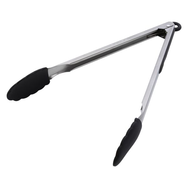 Regent - Kitchen Food Tong Stainless Steel with Silicone Tips - 340 x 35 x 40mm
