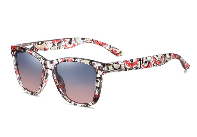 Sophie Moda-TAC Polarized Lens Wayfarer Sunglasses Blue Pink Gradient
