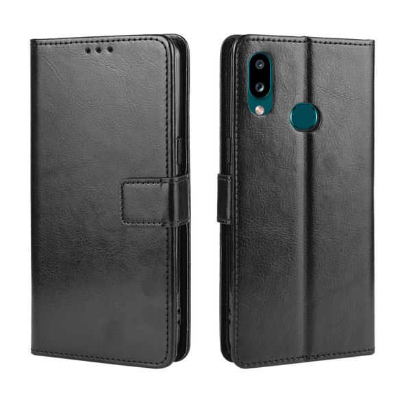 Leather Cover compatible for Samsung Galaxy A10s Shockproof Retro Case