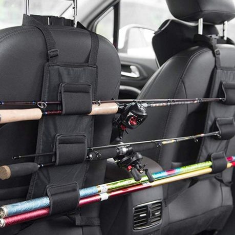 Car Seat Fishing Rod Shelf Storage Bag Fishing Gear Fixing Strap