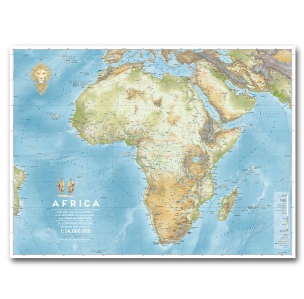 Africa Poster Map (93 x 69 cm), 2020 Edition