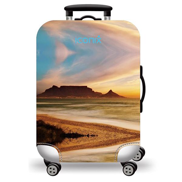 Iconix Printed Luggage Protector Cover- Table Mountain Golden Views