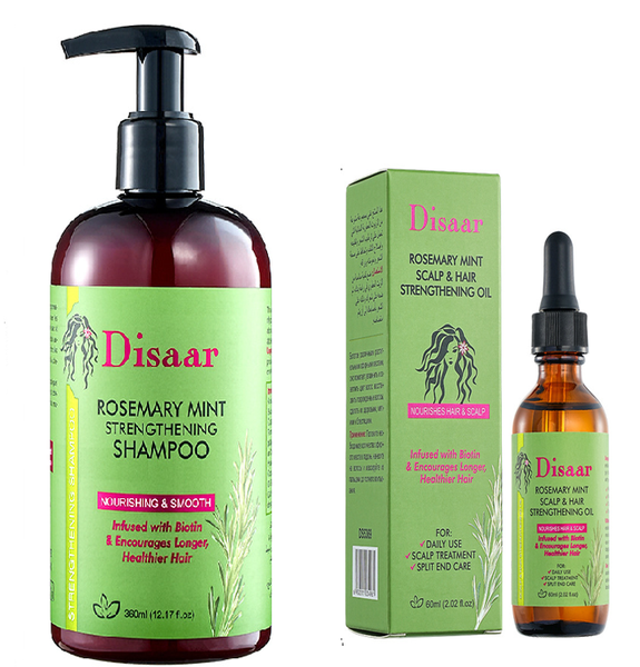Disaar Rosemary Mint Shampoo (360ml) and Hair Oil (60ml)