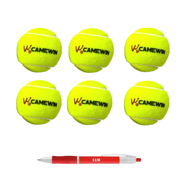 Camewin Professional Padel Balls - Pack of 6 with CLM Pen