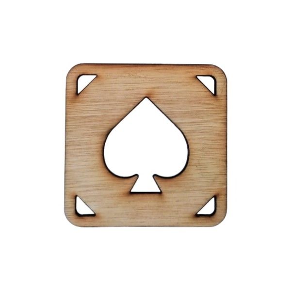 Wooden Coasters Spade Card - Set of 6