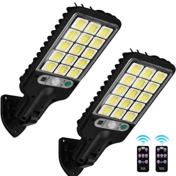 2 Pack Solar Street Light 10W LED Solar Lights Garden Wall Lamp